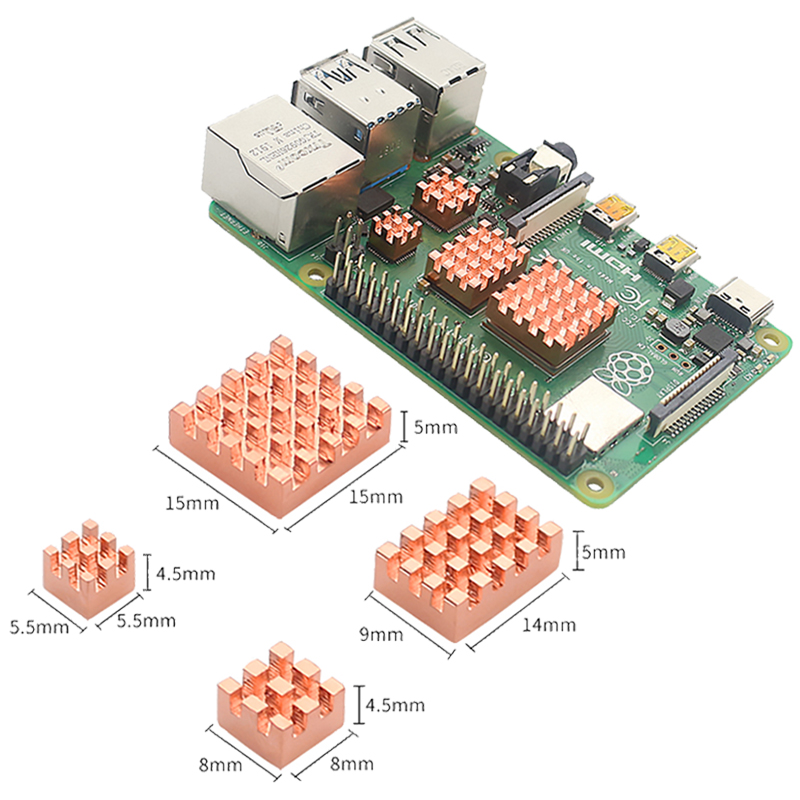 Pi Cooler - Kit de dissipateur thermique en métal,