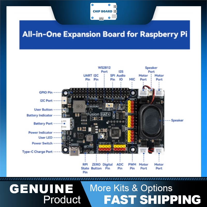 Raspberry Pi 4 - SunFounder Fusion HAT+ : Carte d'extension