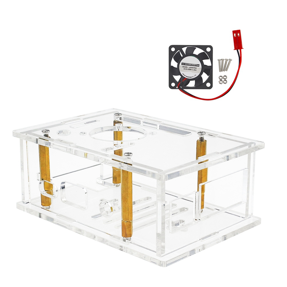 Pi 4 Case - Boîtier en acrylique ABFN avec ventilateur