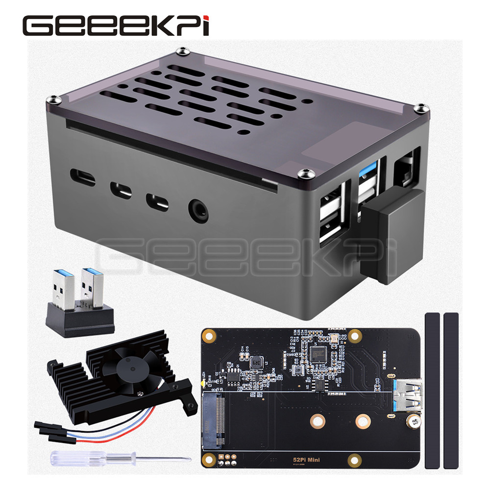 Pi 4 Case - GeeekPi boîtier de brique en aluminium