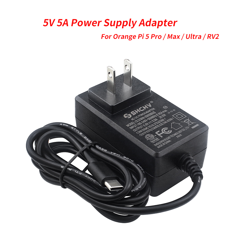 Pi Power Supply - Adaptateur d'alimentation 5V 5A, chargeur de
